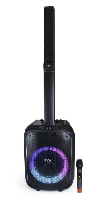 Torre de sonido FOL T-868 recargable con micrófono