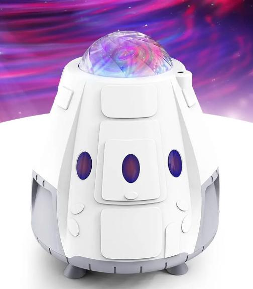 Proyector de galaxia encendido
